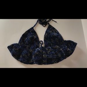 Crochet ruffle crop top